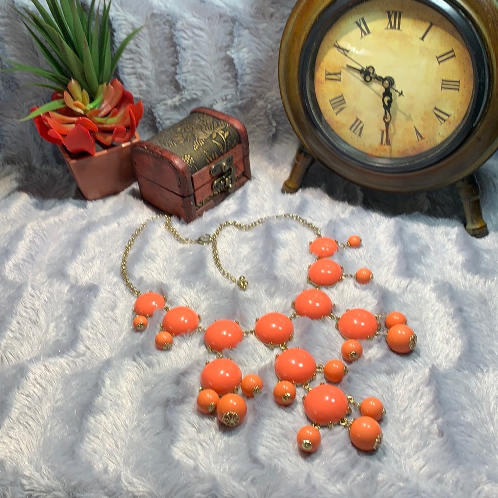 Summer Orange Statement Necklace - image 1